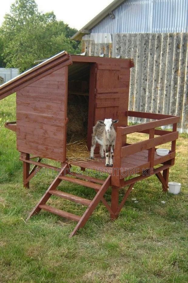 Rustic Wooden Goat Shed