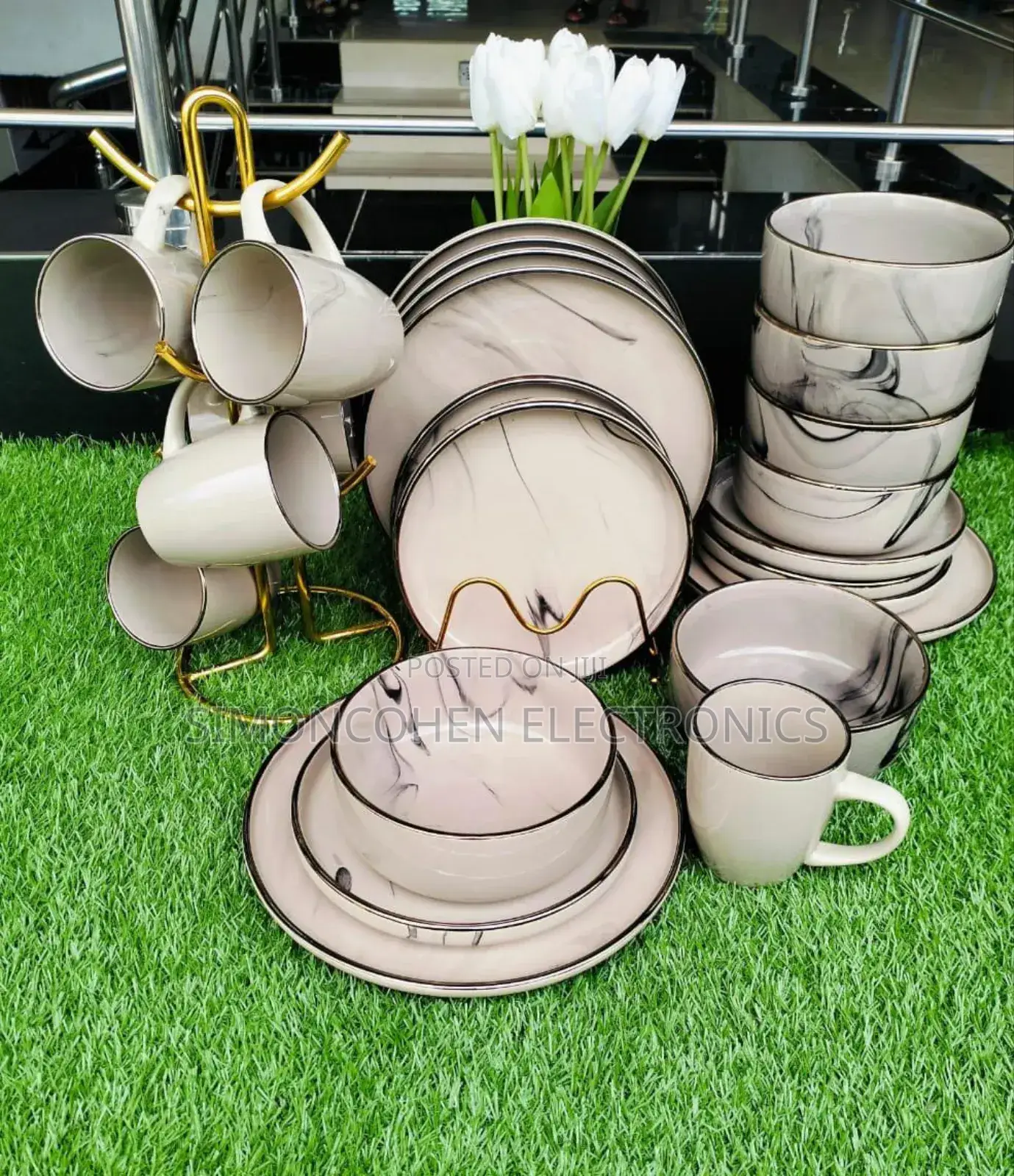 24pcs Marble Dinner Sets