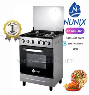Nunix Free Standing/ Electric Oven Cooker 3+1 v/60/60
