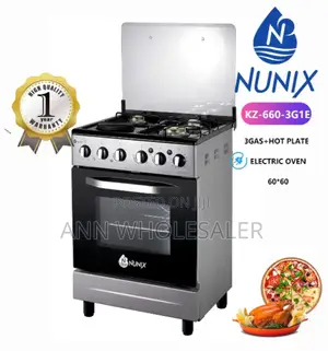Nunix Free Standing/ Electric Oven Cooker 3+1 v/60/60
