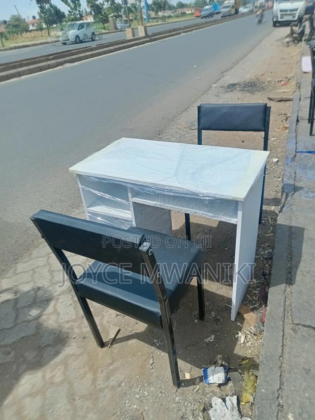 Manicure Set, Black Chairs, White Board Table - thumbnail 3