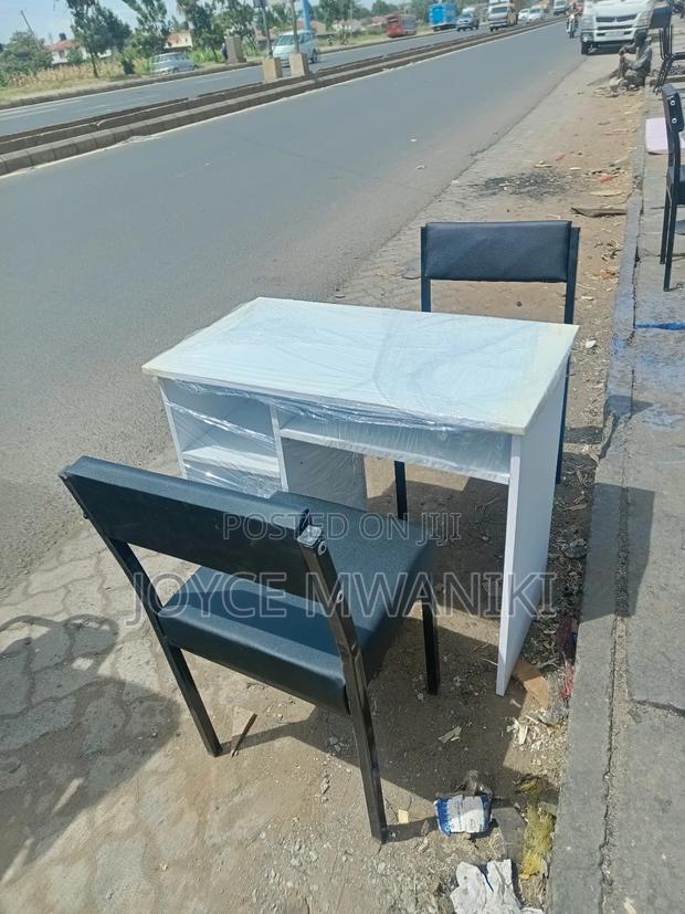 Manicure Set, Black Chairs, White Board Table - thumbnail 4