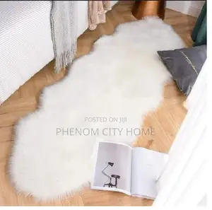 Grey Faux Fur Decor Bedside Mats Available