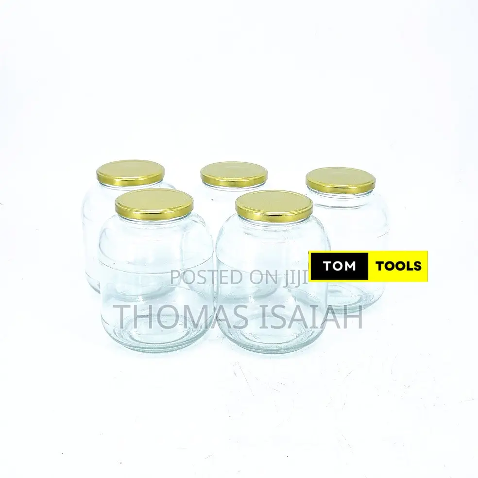 5pcs 1500ml Glass Jars Mason Jars With Pop Lids 160mm X 125