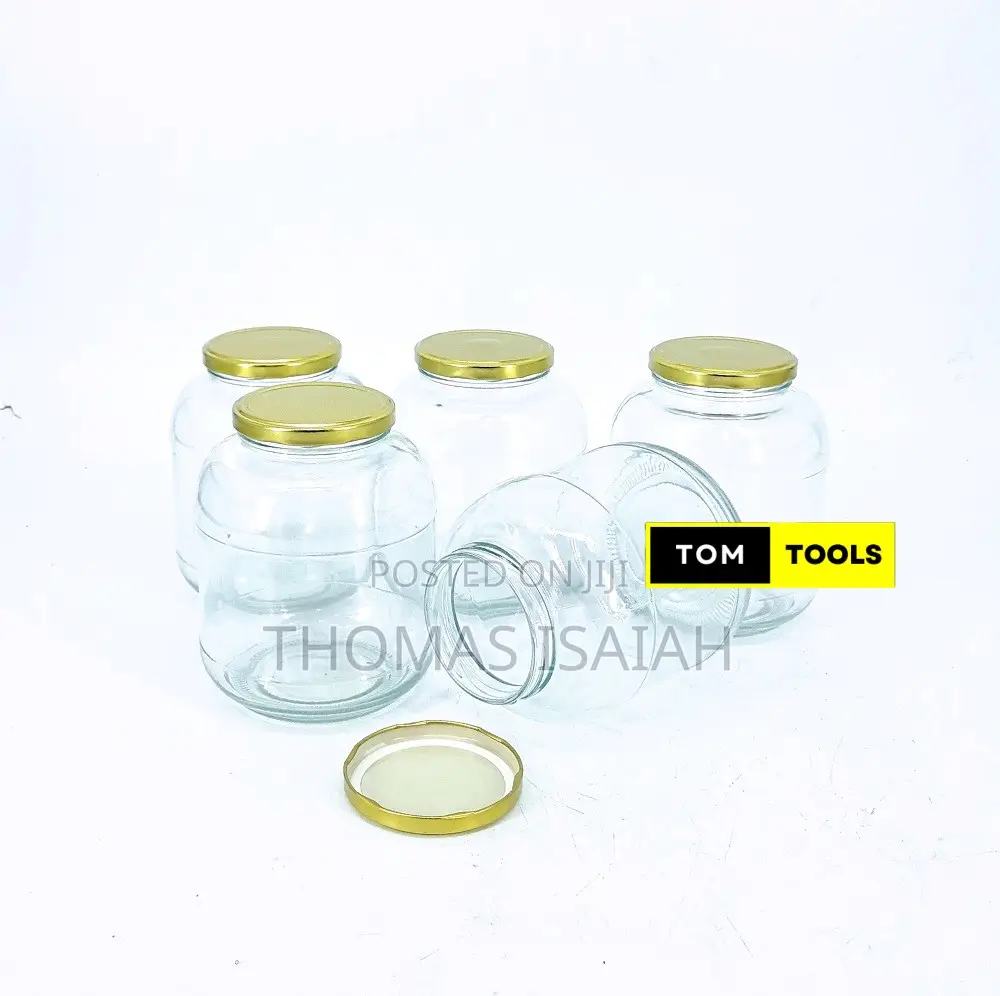 5pcs 1500ml Glass Jars Mason Jars With Pop Lids 160mm X 125