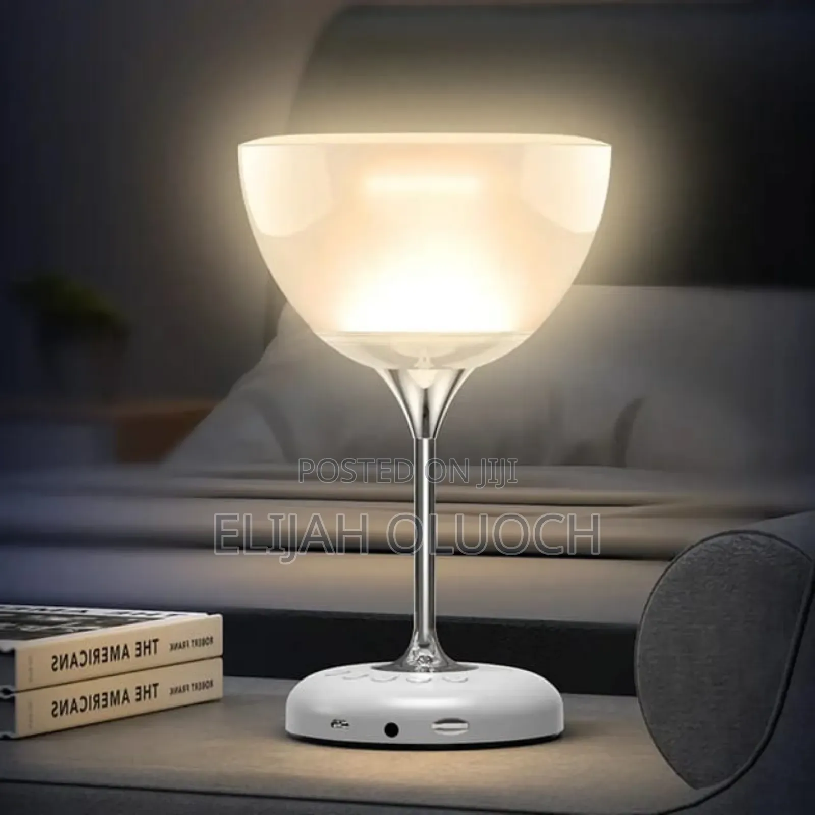 Wine Glass Bedside Lamp With 6colour Atmospheric Lights