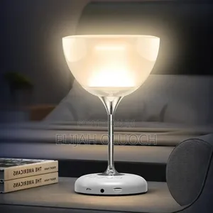 Wine Glass Bedside Lamp With 6colour Atmospheric Lights