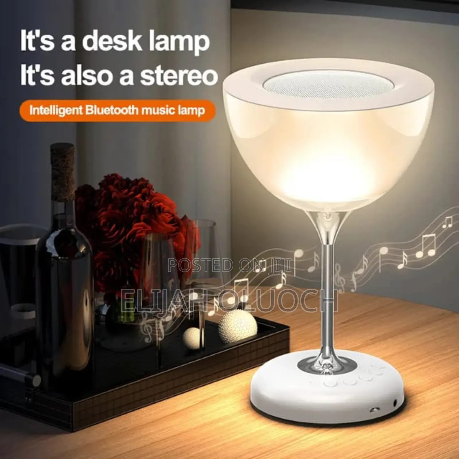 Wine Glass Bedside Lamp With 6colour Atmospheric Lights