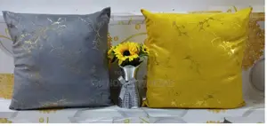 Grey And Mustard Plain Throwpillow Covers Available