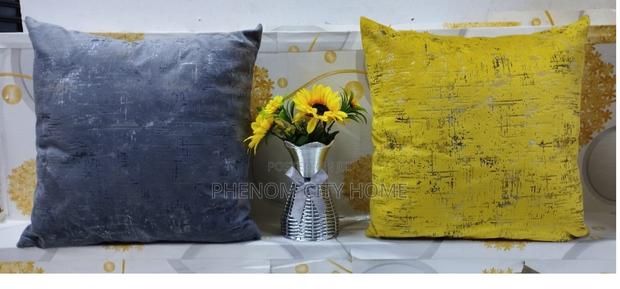 Grey And Mustard Plain Throwpillow Covers Available - thumbnail 2