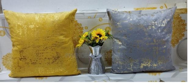 Grey And Mustard Plain Throwpillow Covers Available - thumbnail 3