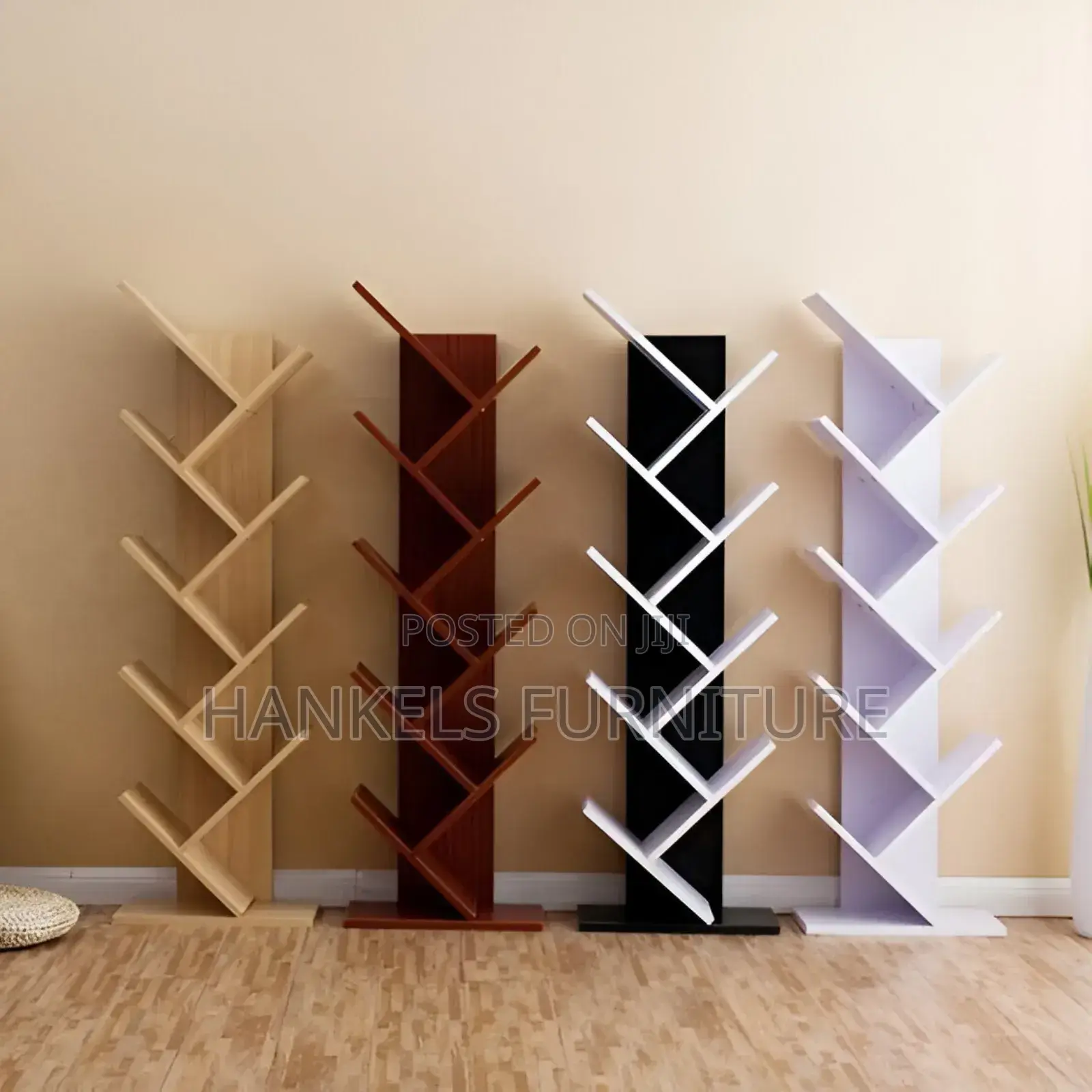Wooden Tree Shaped Bookshelf