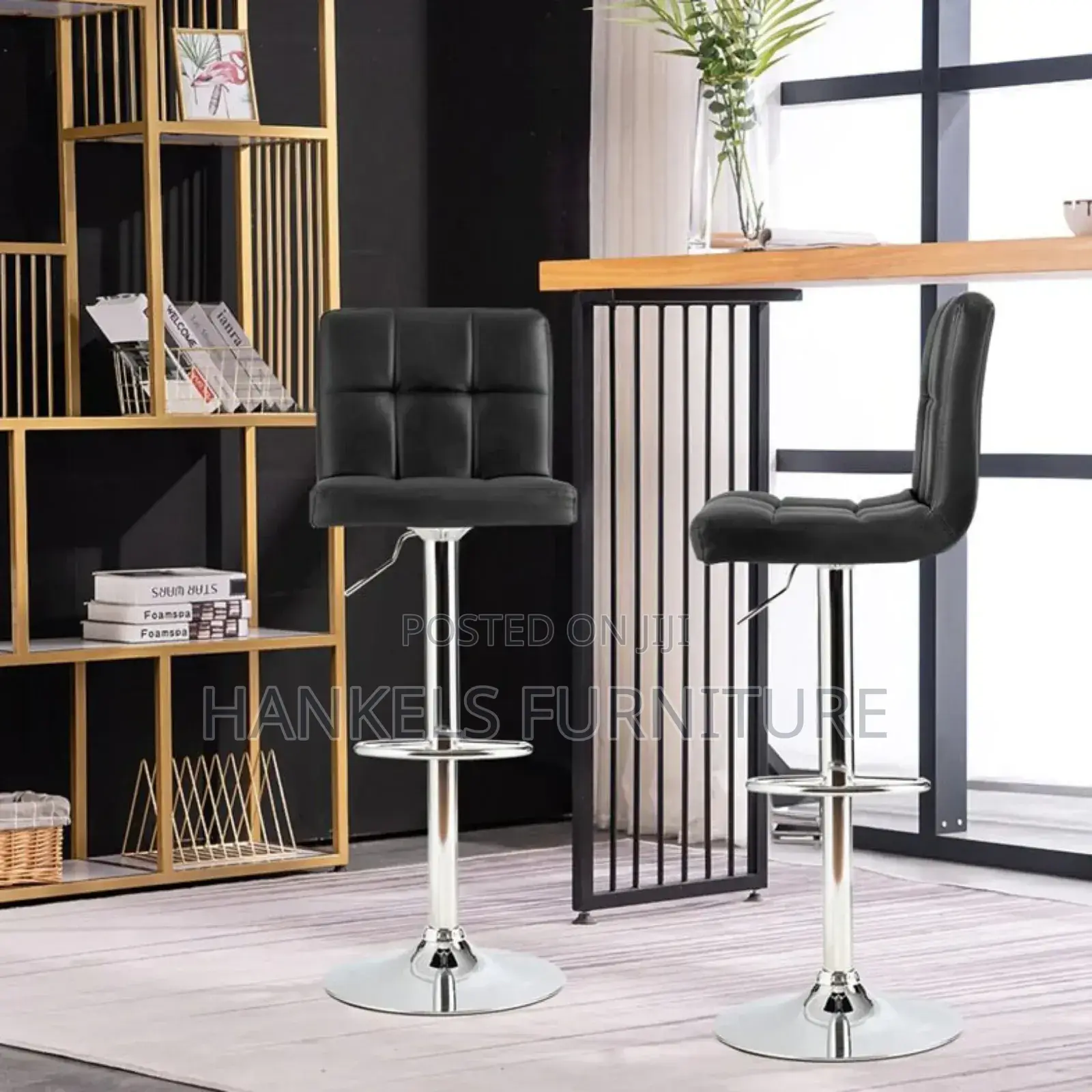Modern Adjustable Armless Barstool