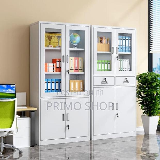 Storage Cabinets; Double Doors Metallic Office Cupboard - main view