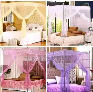 DIY Easy to Assemble Four Stand Bed Mosquito Nets With Stand