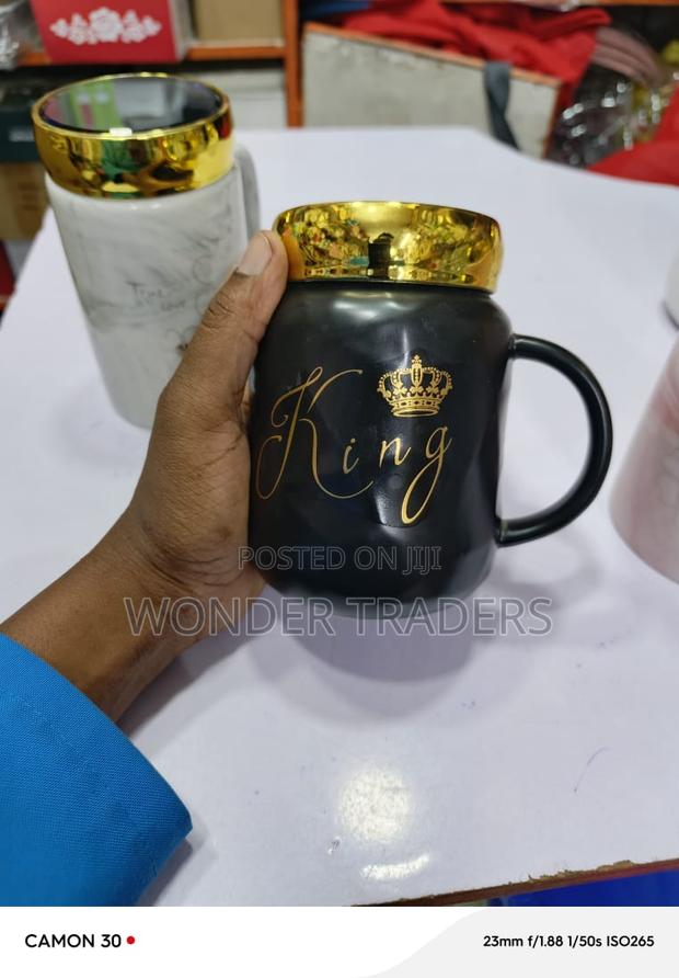 Ceramic Cups With Mirror Lid Capacity 500ml - main view