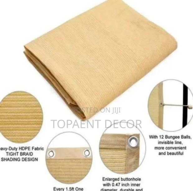 Beige Balcony Privacy Shield for Privacy and Dust Prevention - main view