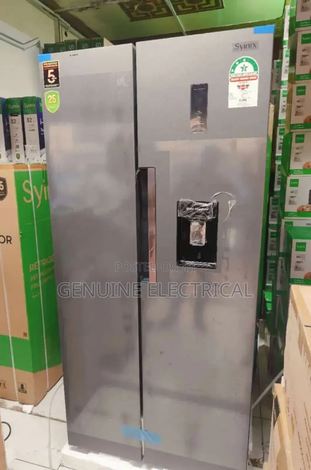 Syinix Side by Side 460 Litres Refrigerator With Dispenser L