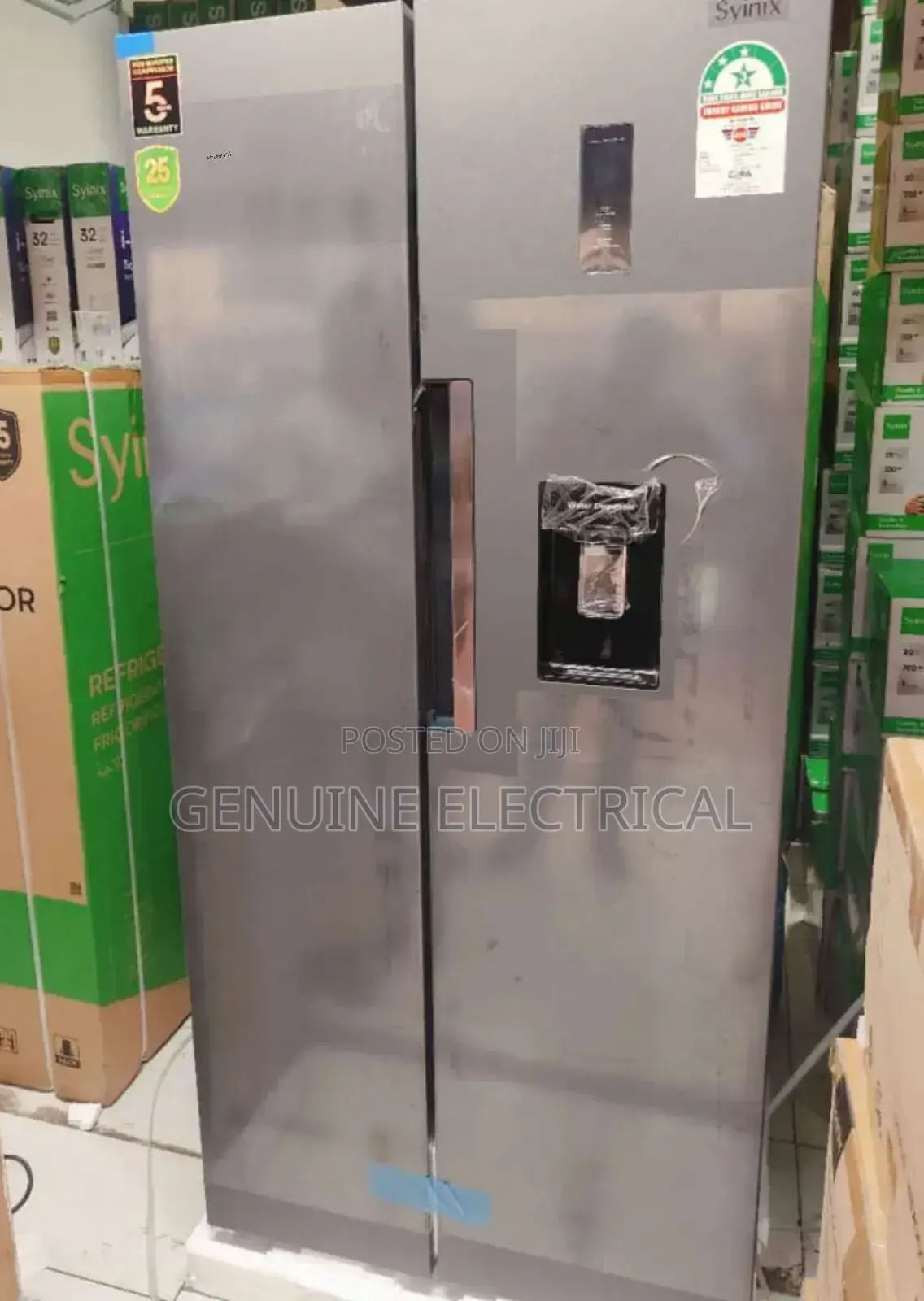 Syinix Side by Side 460 LTRS Refrigerator With Dispenser L