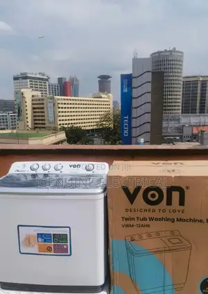 Von 13kgs Double Tub Washing Machine -White VMT