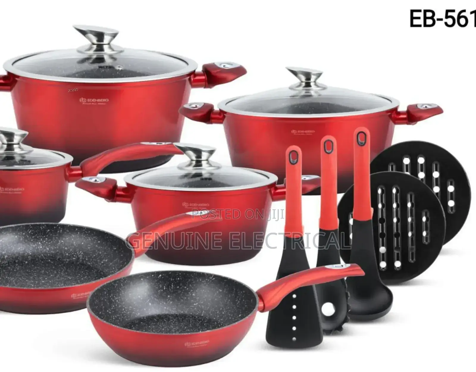 15 Pieces Edenburg Non- Stick Cookware Set ED/15