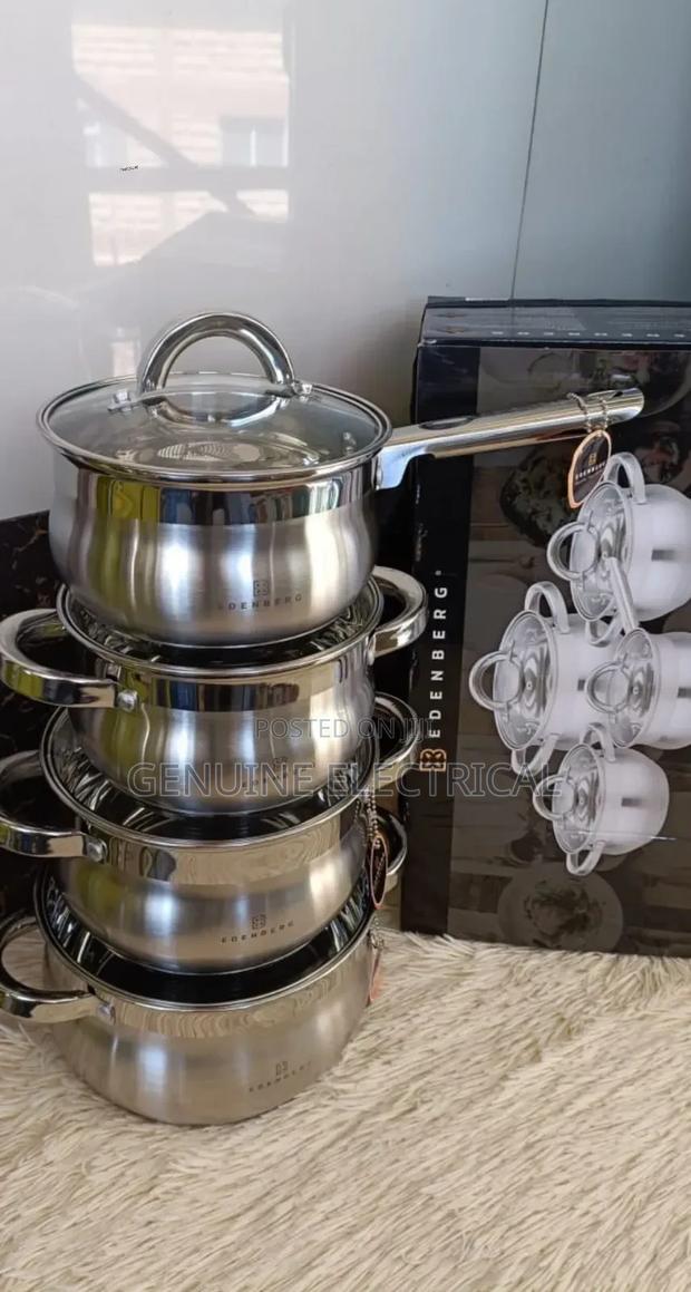 8 Pieces Edenburg EB-3717 Stainless Steel Cookware Set EST