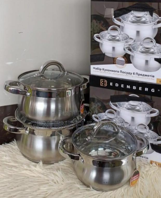 6 Pieces Edenburg EB-3716 Stainless Steel Cookware ES