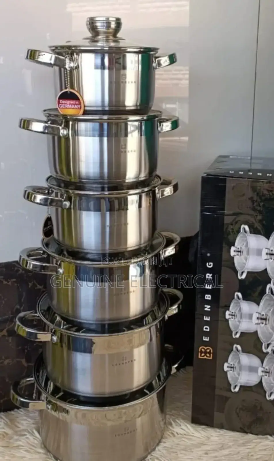 12 Pieces Stainless Steel Edenburg Cookware EB/12P