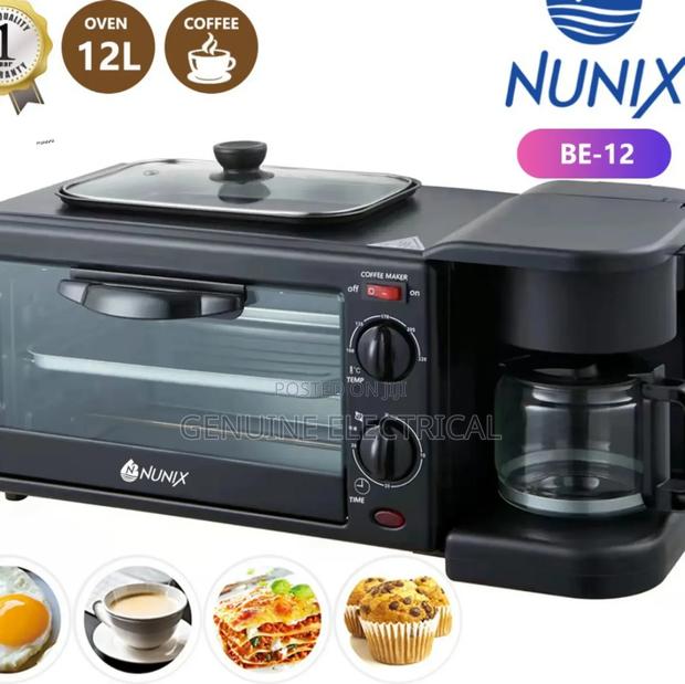 Nunix 3 in 1 Breakfast Maker,Oven, Coffee Maker N/O