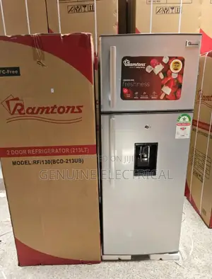 Ramtons RF/130- 213L 2 Door Direct Cool Fridge+ Dispenser DF