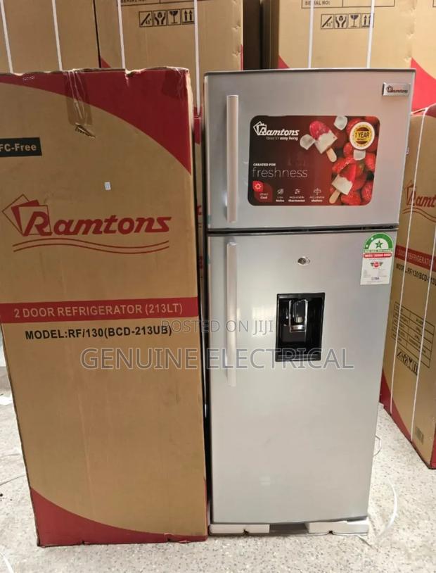 Ramtons RF/130- 213L 2 Door Direct Cool Fridge+ Dispenser DF