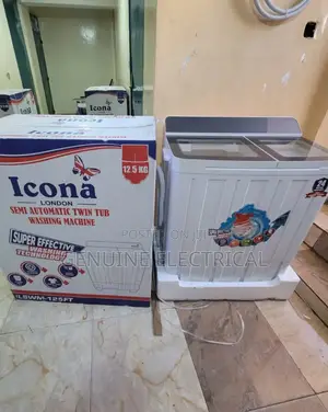 Icona 12.5kgs Semi Auto Twin Tub Washing Machine ICW