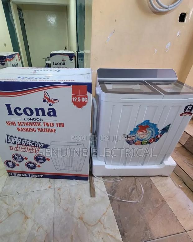 Icona 12.5kgs Semi Auto Twin Tub Washing Machine ICW
