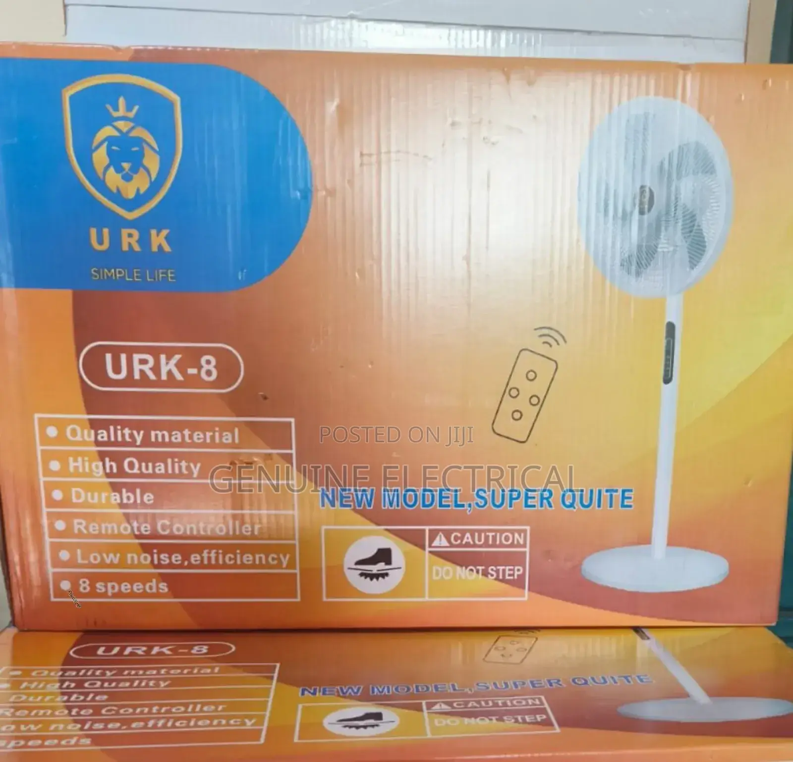 Remote Controlled URK 16" Modern Standing Quiet Fan RKF