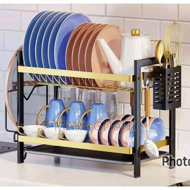 2* Tier Black/Gold Dishrack 
Available at 