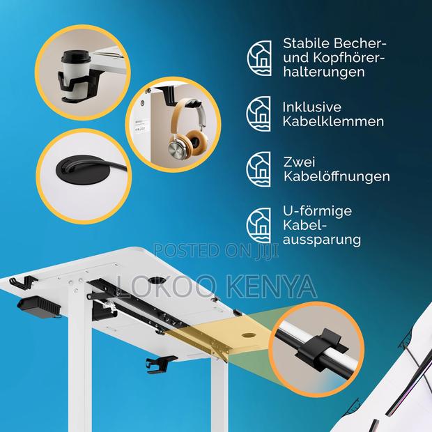 Office Desk:1.4 Meter Electric Adjustable Office Desk - thumbnail 5