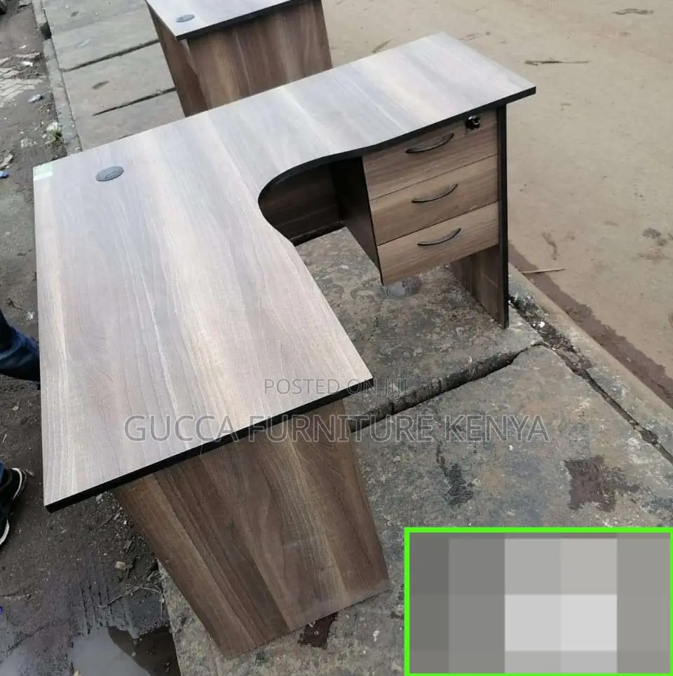 Clerical Desking:1.2meters Quality L-Shaped Wood Office Desk