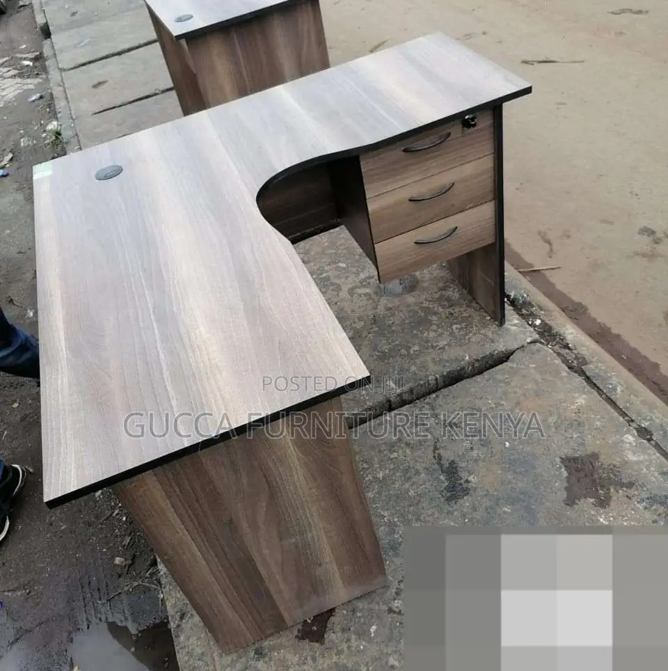 Clerical Desking:1.2meters Quality L-Shaped Wood Office Desk
