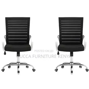 Office Chairs:Black Mesh Conference Microfiber Office Chair