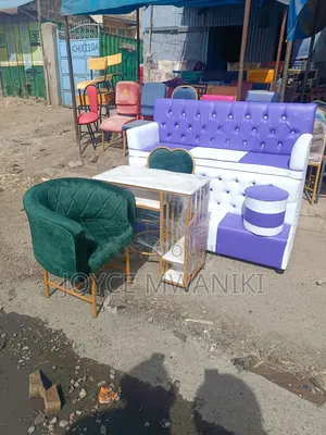 Purple, White 3 Seater Pedicure Seat Plus Manicure Set 