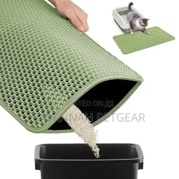 Non-Slip and Scatter Control EVA Litter Box Mat Double Layer