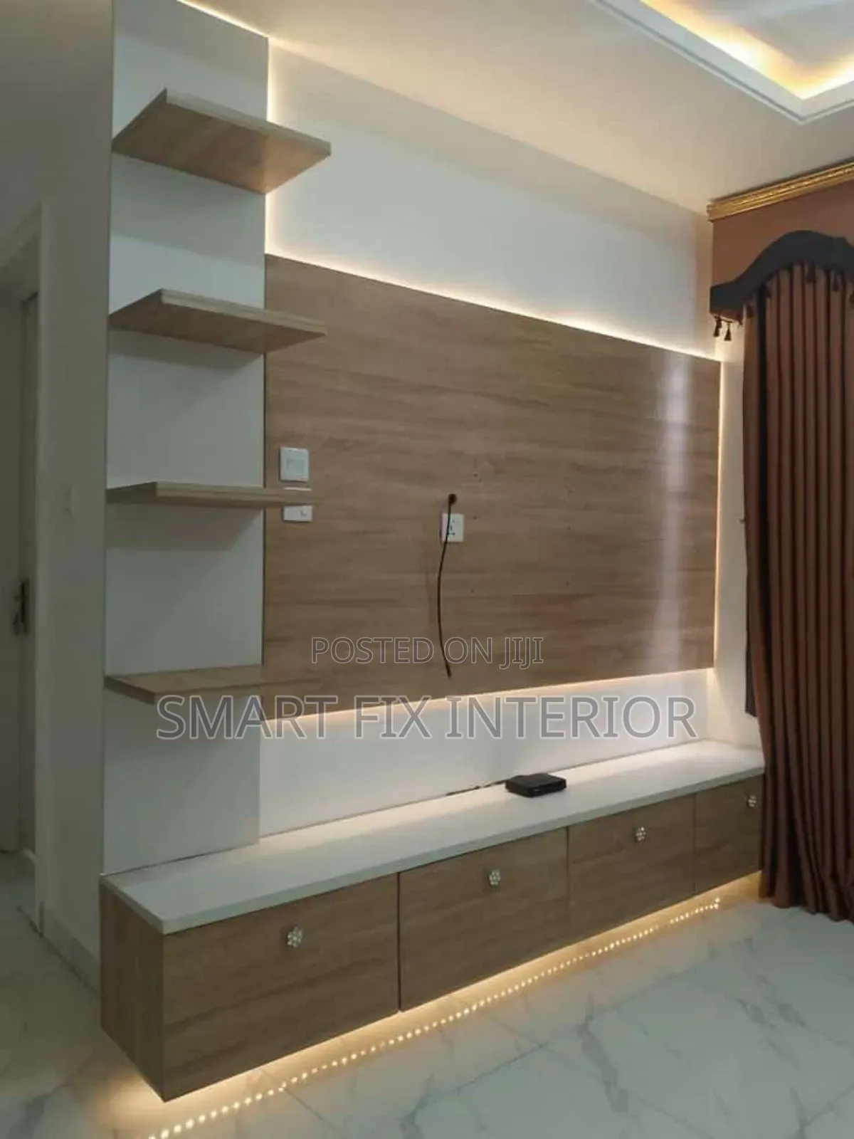 TV Stand/Fireplace/Fluted Panels/Marble Sheets Installation