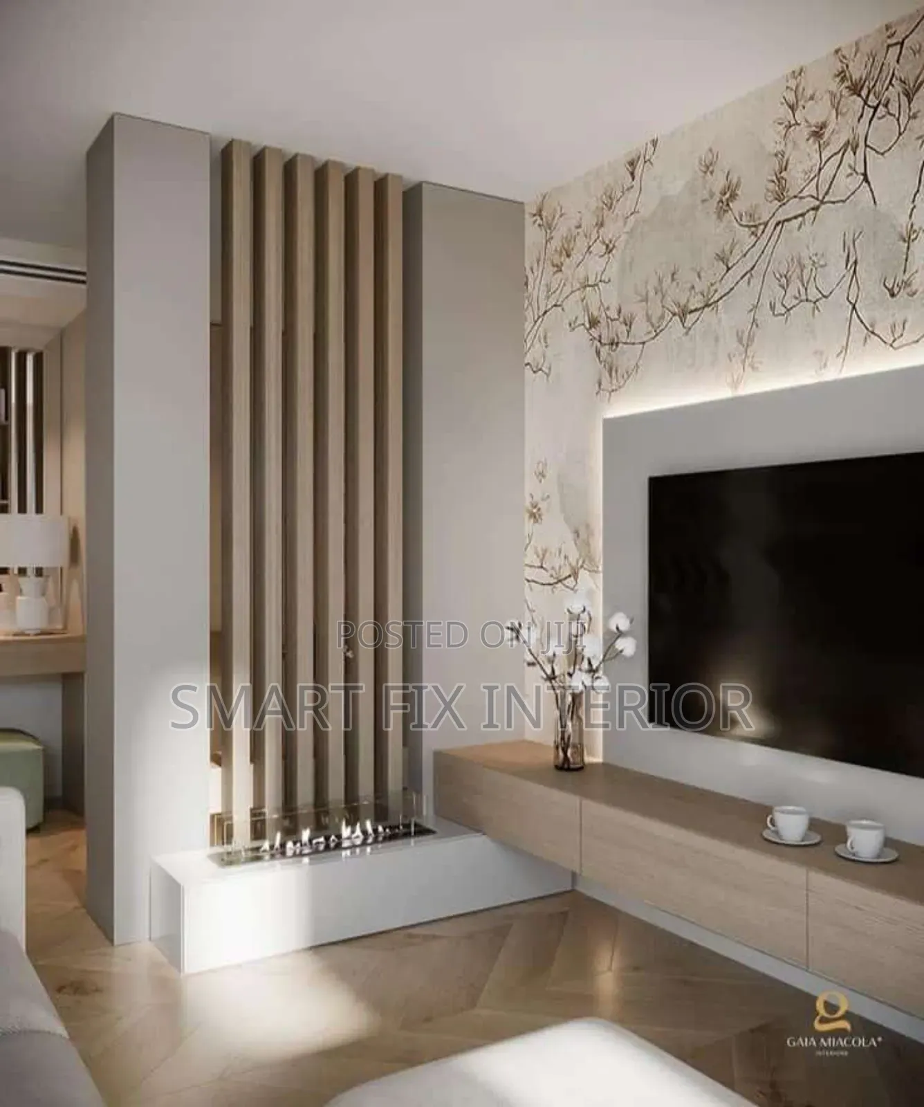 TV Stand/Fireplace/Fluted Panels/Marble Sheets Installation