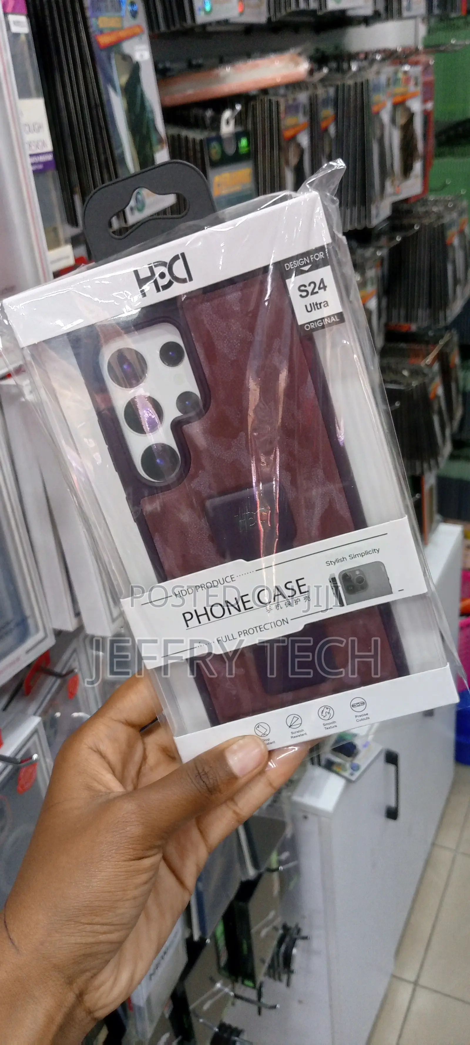 Galaxy S24 Ultra Case Designer With Wristband Strap-Burgandy