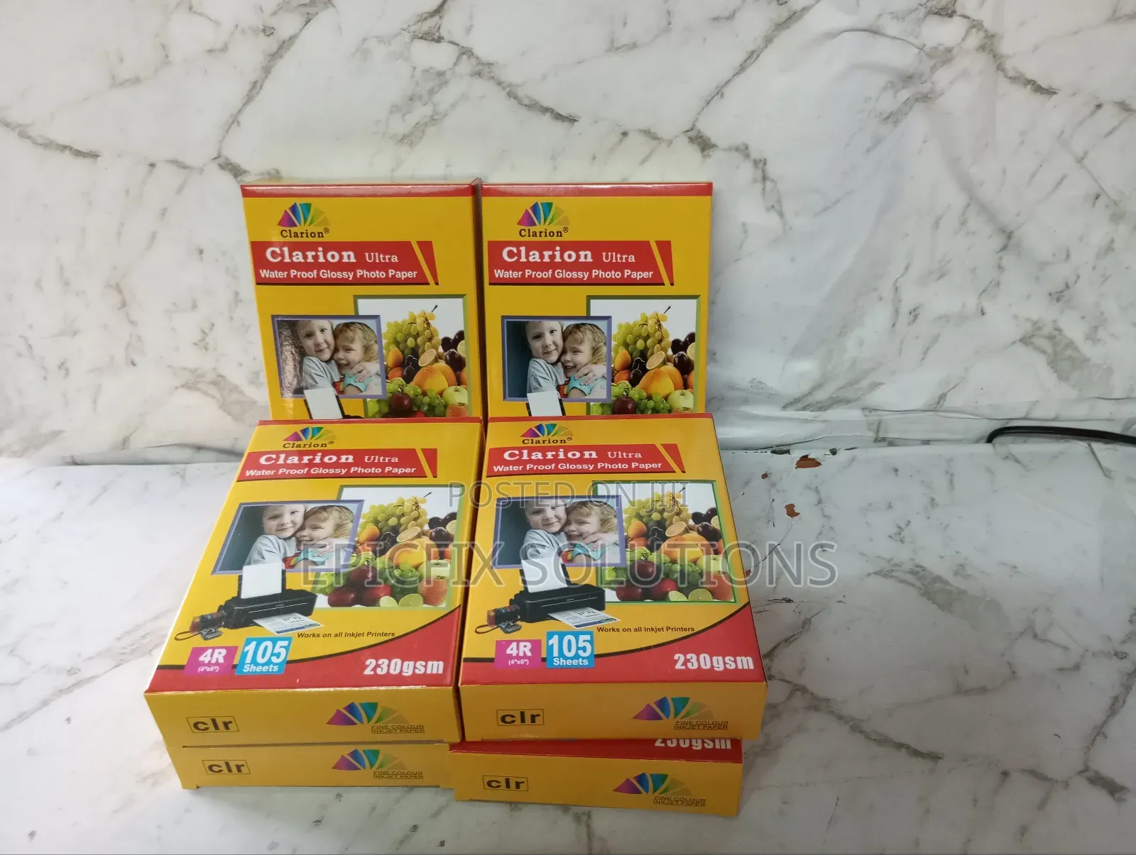 4 by 6 Clarion Waterproof Photo Paper