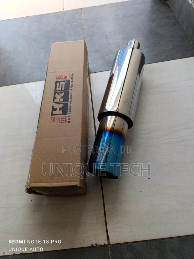 HKS Stainless Steel Exhaust Muffler ,3" Inlet, 4" Outlet