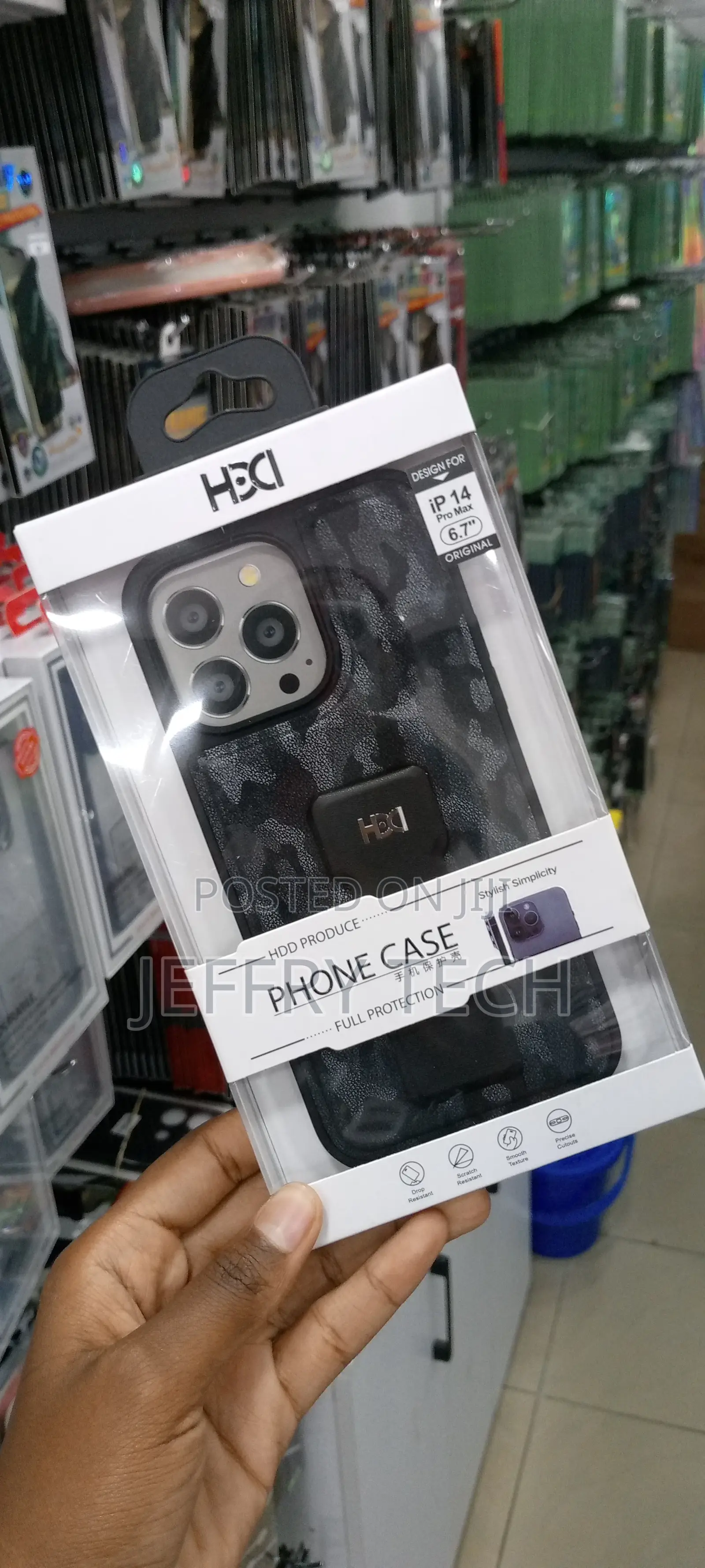 iPhone 14 Pro Max Adjustable Wristband Strap Case-Black