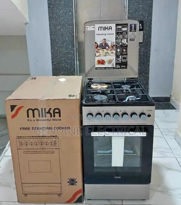 *MIKA Standing Cooker, 50cm X 60cm, 3 Gas Burners 1 Plate