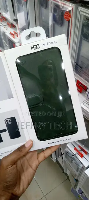 iPhone 15 Pro Max Leather Multifunction Flip Case Card Slots