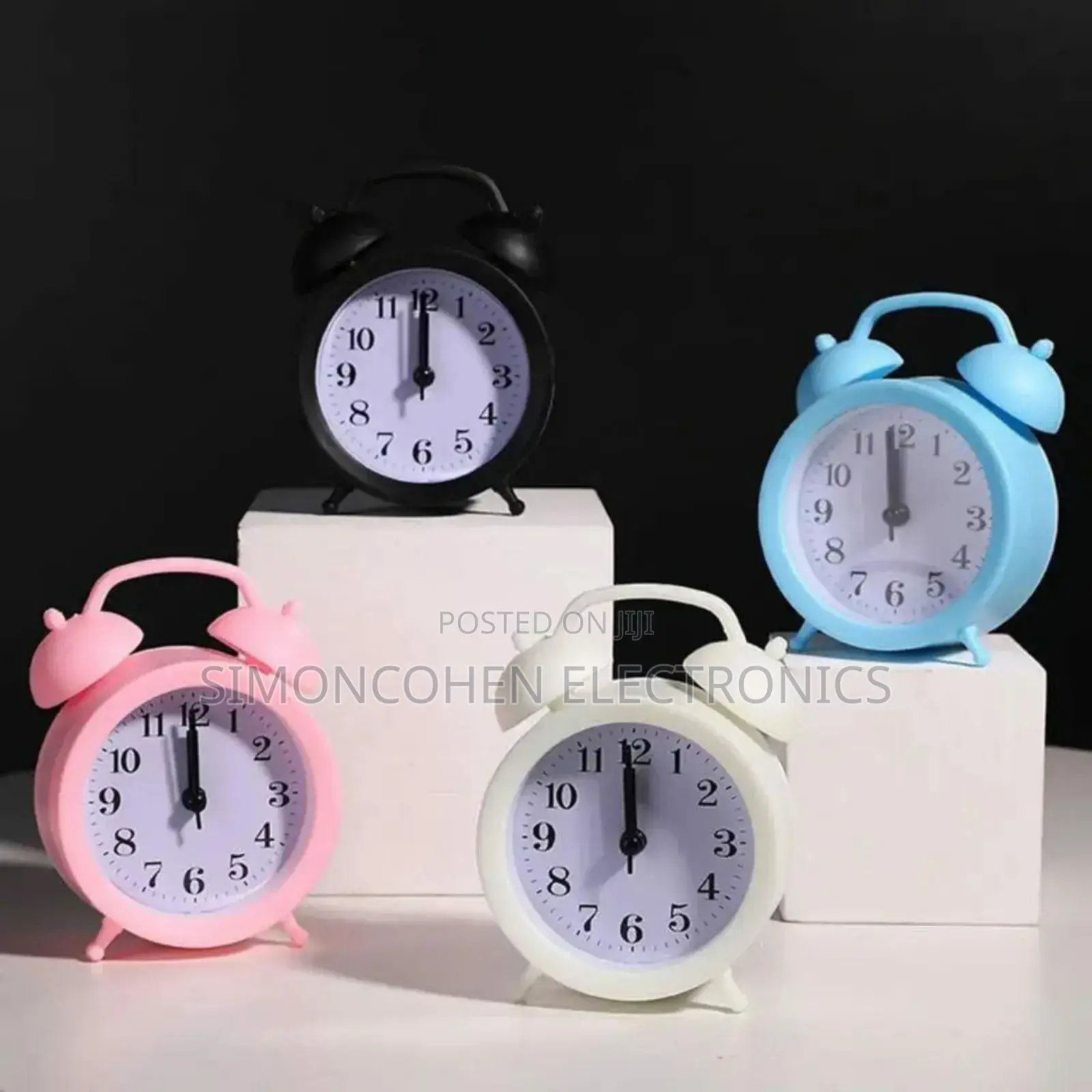 Cute Alarm Clock With Large Analog Battery Operated Clock